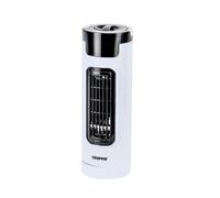 GEEPAS Mini Tower Fan | Portable Oscillating Cooling 3 Speeds With 7.5H Timer | Ideal for Home Offices Bedroom Desktop with Carry Handle | Compact Energy Efficient | 2 Year Warranty 30W White