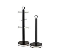 GEEPAS Mug Tree & Towel Pole Set Kitchen Counter Storage Space Saver Retrovive