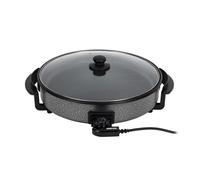 GEEPAS Multicooker 6L | Electric Frying Pan with Lid & Adjustable Temperature Control | Non-Stick Aluminium with Cool Touch Handles & Detachable Power Cable | Multi-Function Skillet | 40Cm, 1500W Grey