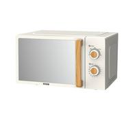 GEEPAS 20L Microwave Oven 700W | Compact Solo Microwave with 5 Power Levels 35-Minute Timer Turntable Glass Tray | Stylish Mirrored Glass Door