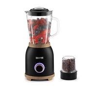 Geepas NordiQ 800W 2-In-1 Glass Jug Blender & Mini Grinder With Safety Lock in Black Geepas Black