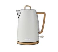 Geepas Nordiq Cordless Kettle 1.7L 3000W Cream Wood Accent Rapid Boil