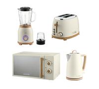 Geepas Nordiq Kettle And Toaster Set With 20L Microwave And 1.5L Jug Blender