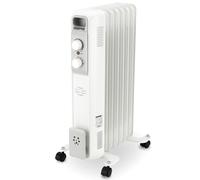 Geepas Oil Filled Radiator Heater 1500W, 7 Fin | Portable Electric Heater 3 Heat Settings Safety Cut-off Overheat Protection Energy Efficient Heating