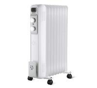 Geepas Oil Filled Radiator Heater 2000W, 9 Fin | Portable Electric Heater 3 Heat Settings | Adjustable Thermostat Safety Cut-off Overheat Protection Energy Efficient Heating | 2 Year Warranty White