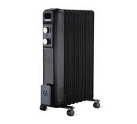 Geepas Oil Filled Radiator Heater 2000W, 9 Fin | Portable Electric Heater 3 Heat Settings | Adjustable Thermostat Safety Cut-off Overheat Protection Energy Efficient Heating | 2 Year Warranty Black