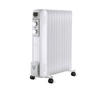 Geepas Oil Filled Radiator Heater 2500W, 11 Fin | Portable Electric Heater 3 Heat Settings Safety Cut-off Overheat Protection Energy Efficient Heating