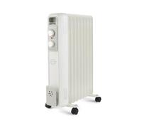 GEEPAS Oil Filled Radiator Heater 9 Fin |Adjustable Thermostat 2000W White