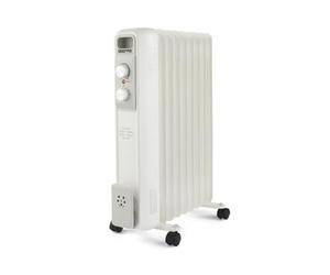 GEEPAS Oil Filled Radiator Heater 9 Fin |Adjustable Thermostat 2000W White
