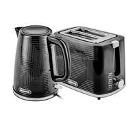 GEEPAS Opus 1.7L 3KW Cordless Electric Kettle & 900W 2 Slice Bread Toaster Combo Set | 360° Rotational Base Concealed Heating & Otter Control 7 Level Browning Control Crumb Tray Premium Design, Black