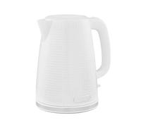 GEEPAS Opus 1.7L Cordless Electric Kettle | Textured Premium Kettle with 360° Rotational Base | Concealed Heating Otter Control | Space Saving Cord Storage LED Indicator | 2 Year Warranty 3000W White