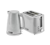 Geepas Opus Kitchen Combo Set, 3000W Electric Kettle and 900W 2 Slice Toaster, 1.7L Cordless Design with Otter Control, 7 Browning Levels, Grey