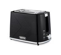 GEEPAS 2 Slice Toaster | 7 Browning Levels Cancel Defrost Reheat | For Thin Small Bread Slice, Removable Crumb Tray Cool Touch Housing High Lift | Space-Saving Design | 2 Yr Warranty 900W Black Opus