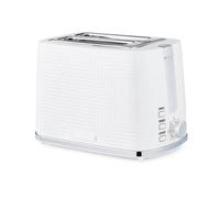 Geepas Opus Collection 2 Slice Bread Toaster With 7 Level Browning Control Crumb Tray Cancel In White White