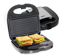 Geepas 700W 2-Slice Sandwich Toaster & Grill (GGM6001) - 2-in-1, Non-Stick Plates, Cool-Touch Handle, Compact
