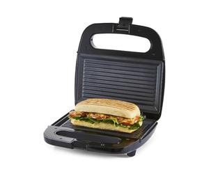 Geepas Panini Sandwich Press, 750W 2 Slice Sandwich Toaster | Non-Stick Plates, Grill & Griddle Toasty Maker | Stainless Steel Panini Press | Ideal for Breakfast | 2 Year Warranty
