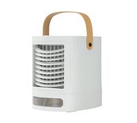 Portable Air Cooler and Humidifier Diffuser USB Conditioner Fan Mist LED Light Geepas White One Size