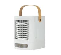 GEEPAS Portable Air Cooler | Ultra Mini Conditioner Humidifier Fan for Personal Use Home Office | 3 Cooling & Fan Speeds with 7 LED Light | USB Port Evaporative Mobile Fan | 700ML Tank 2 Year Warranty