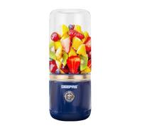 Geepas Portable Blender, Smoothie Maker - 420M Rechargeable USB Type-C and 6 Blades, Fruit Mixer Juicer Mini Portable Blender Cup for Travel Kitchen Gym Office, Blue