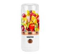 Geepas Portable Blender, Smoothie Maker - 420ML Personal Blender with Rechargeable USB Type-C and 6 Blades, Fruit Mixer Juicer Mini Portable Blender Cup for Travel Kitchen Gym Office, White