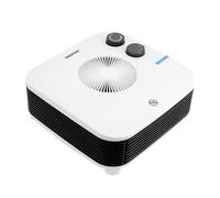 Geepas Portable Fan Heater - Flatbed Heater, Adjustable Thermostat with 2 Heat Settings 1000-2000W & Overheat Protection - Lightweight Heater with Cool, Warm & Hot Wind - 2 Years Warranty