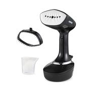 GEEPAS Handheld Clothes Steamer | 2-in-1 Travel Garment Steamer Steam Iron | 30g/min Powerful Stream Ceramic Soleplate 400ml Water Tank | Wrinkle Remover 35s Fast Heat-up | 2 Year Warranty 1500W Black