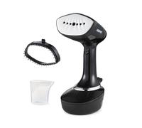 GEEPAS Handheld Clothes Steamer | 2-in-1 Travel Garment Steamer Steam Iron | 30g/min Powerful Stream Ceramic Soleplate 400ml Water Tank | Wrinkle Remover 35s Fast Heat-up | 2 Year Warranty 1500W Black