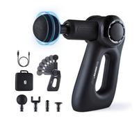 Geepas Portable Massage Gun Deep Tissue 4 Heads 3 Adjustable Angles 5 Speeds