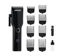 Geepas Professional Hair Clipper - Digital Electric Stubble Beard Trimmer, Hair Clipper -Creates Fine Lines Contours - Cordless Electric Hair Clipper Smooth - Rechargeable Battery