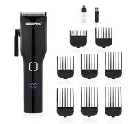 Geepas Professional Hair Clipper - Digital Electric Stubble Beard Trimmer, Hair Clipper -Creates Fine Lines Contours - Cordless Electric Hair Clipper Smooth - Rechargeable Battery