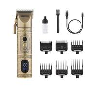 GEEPAS Professional Hair Clipper Rechargeable Vintage Beard Trimmer Gold