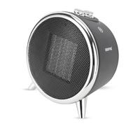 Geepas PTC Heater | Adjustable Thermostat with 2 Heat Settings 750-1500W & Overheat Protection | Lightweight Heater with Cool/Warm/Hot Wind Option for Office Home | 2 Year Warranty, Black
