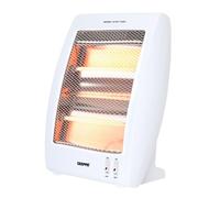 Geepas Quartz Halogen Heater | Compact Energy Efficient Electric Heater | 2 Heat Settings 400W/800W | Safety Tip Over Switch & Low Running Cost | Portable Room Heater for Home Caravan Office