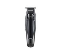 GEEPAS Rechargeable Digital Hair Trimmer | LED Display, Li-ion Battery 90 Mins Working Time Cordless Electric Trimmer, 5 Comb Attachment, Stainless Steel Blades | Type C Charging, Travel Lock | Silver
