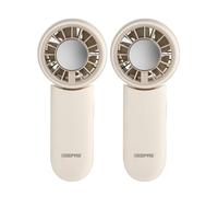 Handheld Rechargeable Fan, Pack of 2 8Hr Run Time Geepas Cream One Size