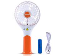 GEEPAS Rechargeable Mini Fan, Quiet - Orange, Orange