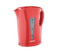 GEEPAS Electric Kettle | 1.7L Cordless Fast Boil Jug Kettle for Hot Water Tea or Coffee | Boil Dry Protection & Auto Shut Off | Illuminated Switch, Cord Storage | 1 Year Warranty, 2200W Red