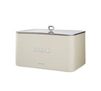 GEEPAS Retrovive Bread Bin 13L | Carbon Steel Container with Removable Lid & Easy-to-Lift Lid Handle | Easy Clean Design Preserves Loaves Fresh Longer | Shields from Dust Mites | Storage Box Cream
