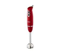 Geepas Retrovive 400W Hand Blender | Handheld Immersion Blender, Food Collection Stick Blender with Stainless Steel Blades for Making Smoothies Baby Food Soup Sauce Puree | 2 Blending Speed | Red