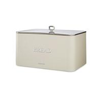 GEEPAS Retrovive Bread Bin 13L | Carbon Steel Container with Removable Lid & Easy-to-Lift Lid Handle | Easy Clean Design Preserves Loaves Fresh Longer | Shields from Dust Mites | Storage Box Cream