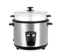 GEEPAS 1.8L Rice Cooker with Steamer Keep Warm Auto Cooking 700W Silver
