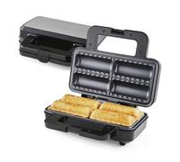 GEEPAS Sausage Roll Maker Makes 4 Quick Rolls Make your Own Crispy Flaky Sausage Rolls at Home, Non-Stick Coated Plates Cool Touch Handle Over Heat Protection Safety Lock
