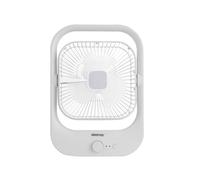 GEEPAS Silent Desk Cooling Fan 3 Speed USB Rechargeable 5-7h LED Night Light