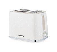 Geepas Skye 2 Slice Bread Toaster Removable Crumb Tray 7 Browning Control, White