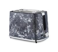 GEEPAS 2 Slice Toaster | 7 Browning Levels Cancel Defrost Reheat | For Thin Small Bread Slice, Removable Crumb Tray Cool Touch Housing High Lift | Space-Saving Design | 2 Yr Warranty 900W Black Skye