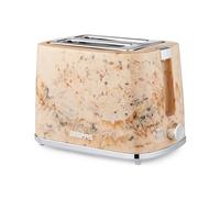 GEEPAS Skye 2 Slice Toaster 7 Browning Cancel Defrost Reheat 900W Cream