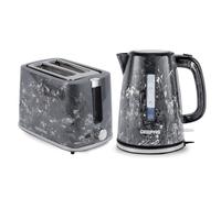 Skye Collection 1.7L Kettle & 2 Slice Bread Toaster Combo Set Geepas Black One Size