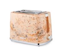 GEEPAS 2 Slice Toaster | 7 Browning Levels Cancel Defrost Reheat | For Thin Small Bread Slice, Removable Crumb Tray Cool Touch Housing High Lift | Space-Saving Design | 2 Yr Warranty 900W Cream Skye