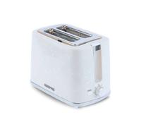 Geepas Skye Collection 2 Slice Bread Toaster 7 Level Browning Control Crumb Tray Cancel In White White