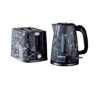 GEEPAS Skye 1.7L 2200W Electric Kettle & 900W 2 Slice Toaster Combo Set | Cordless, 360° Rotational Base, Concealed Heating, Strix Control, 7 Level Browning Control, Crumb Tray